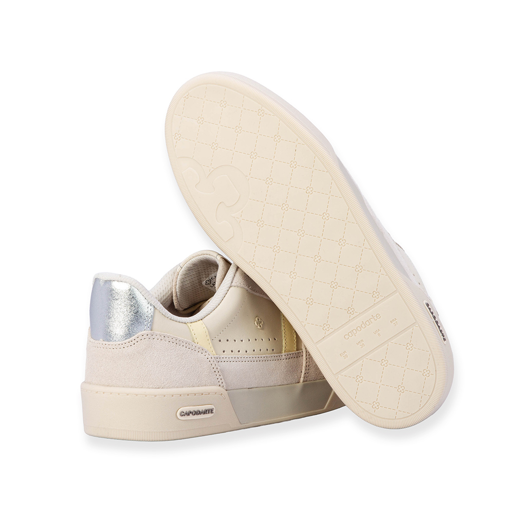 T&Ecirc;NIS FEMININO CREME BRULLE DE COURO AMARRA&Ccedil;&Atilde;O image number 3