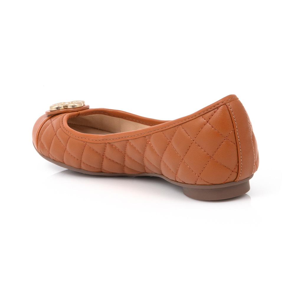 SAPATILHA DE COURO CARAMELO CAMEL CATHERINE image number 2