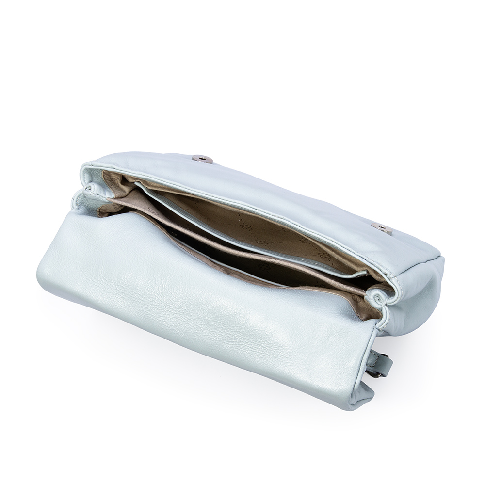 BOLSA AZUL TURMALINA COURO COM AL&Ccedil;A CORRENTE SHOULDER BAG image number 4