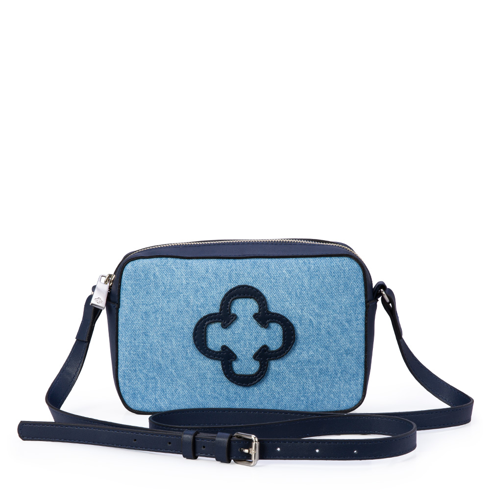 BOLSA TIRACOLO PEQUENA DENIM SHOULDER BAG image number 0