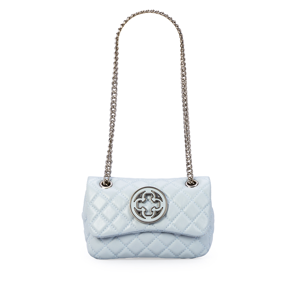 BOLSA PEQUENA AZUL TURMALINA DE COURO MINI OL&Iacute;VIA image number 0