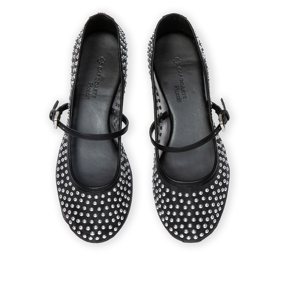 SAPATILHA INFANTIL TELA PRETA TIRA FIVELA image number 4