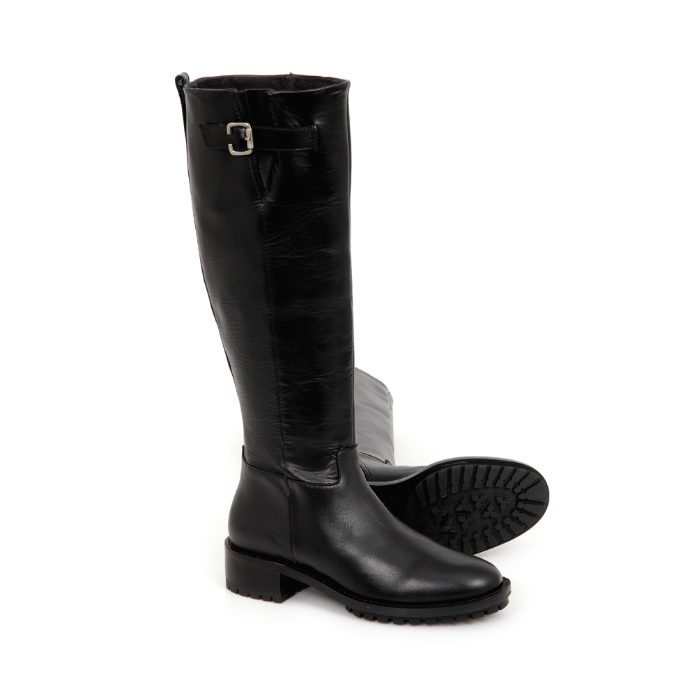 BOTA MONTARIA PRETA DE COURO image number 3