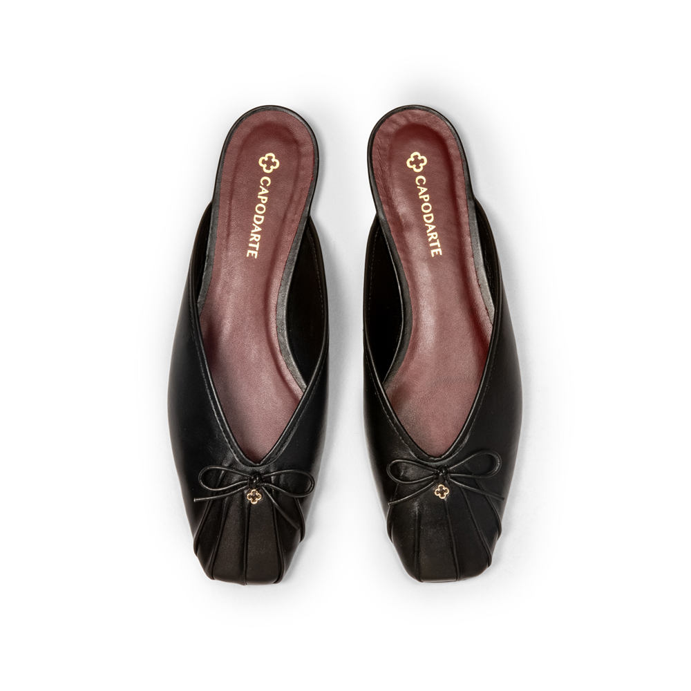 MULE PRETA DE COURO image number 4