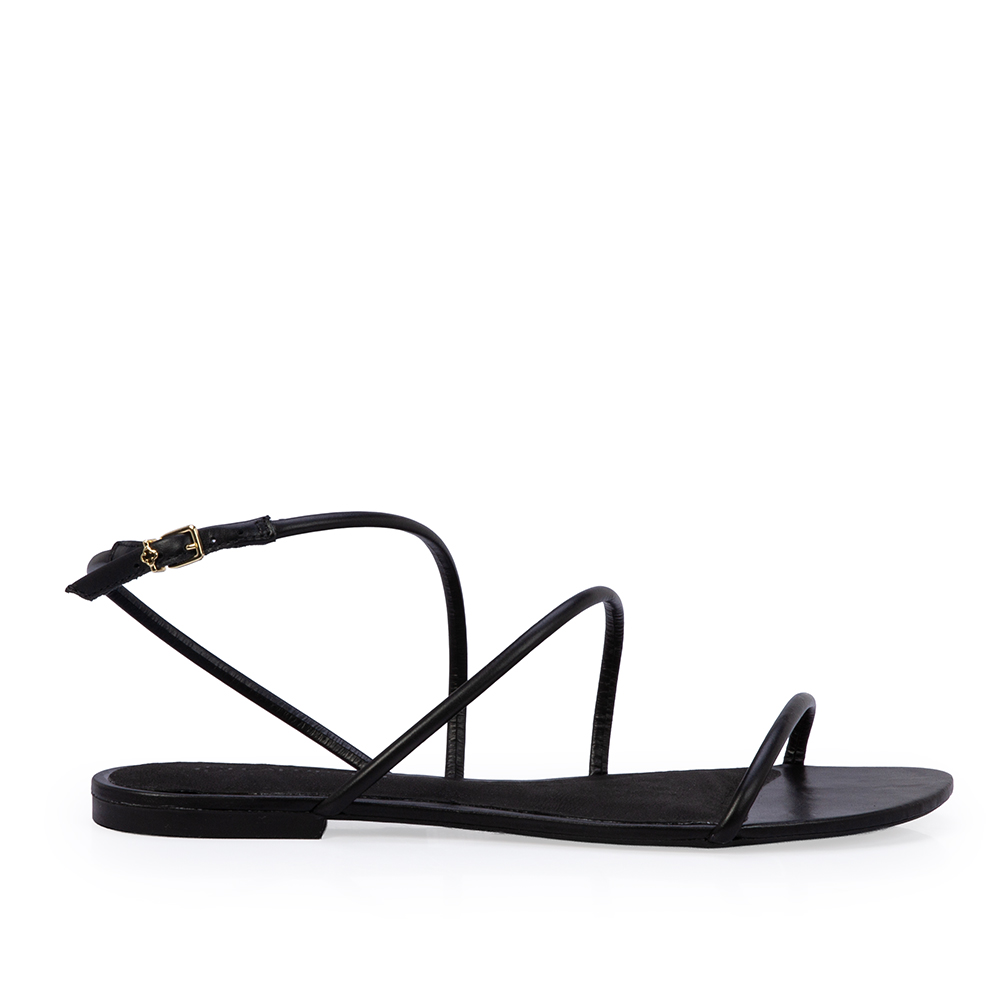 SAND&Aacute;LIA RASTEIRA PRETA DE COURO image number 0