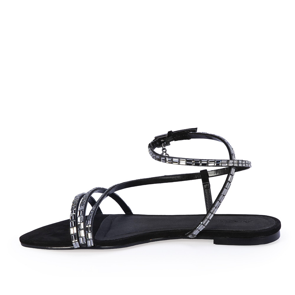 SAND&Aacute;LIA RASTEIRA PRETA COURO NOBUCK image number 2