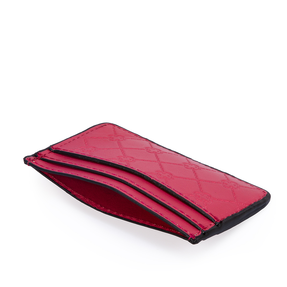 PORTA CART&Atilde;O ROSA MAGN&Oacute;LIA DE COURO MONOGRAMA image number 3