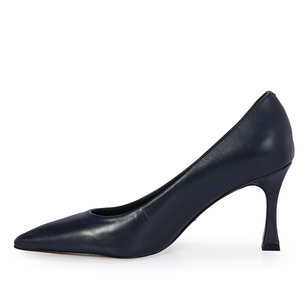 SCARPIN SALTO FLARE MARINHO AZZURRO DE COURO image number 2