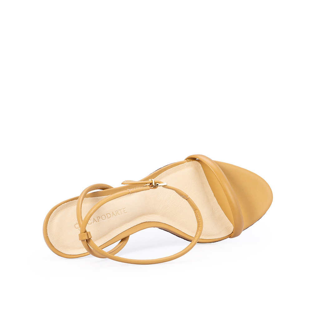 SAND&Aacute;LIA SALTO M&Eacute;DIO BEGE SAVANA DE COURO image number 4