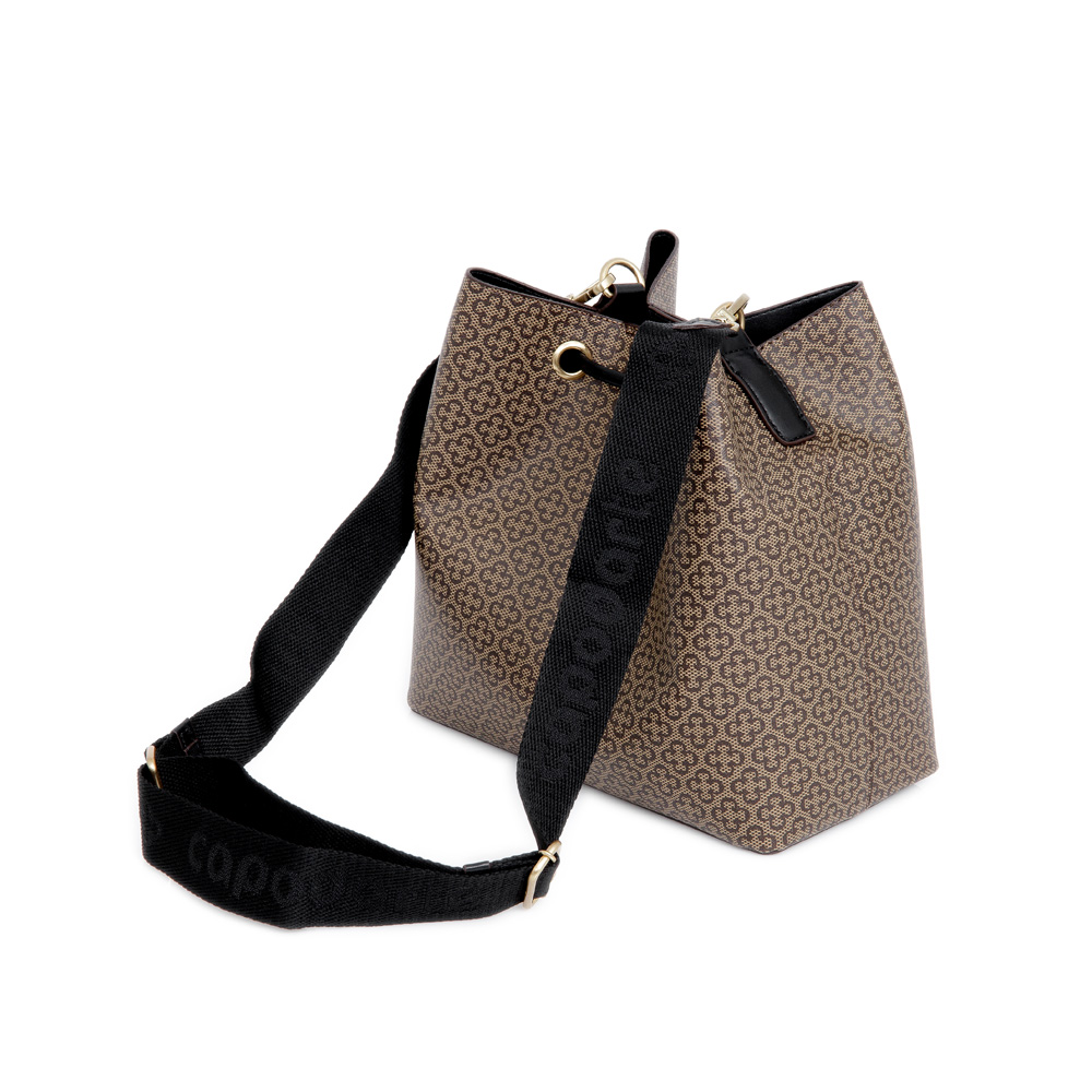 BOLSA PRETA MONOGRAMA COM ALÇA GORGURÃO BUCKET image number 3