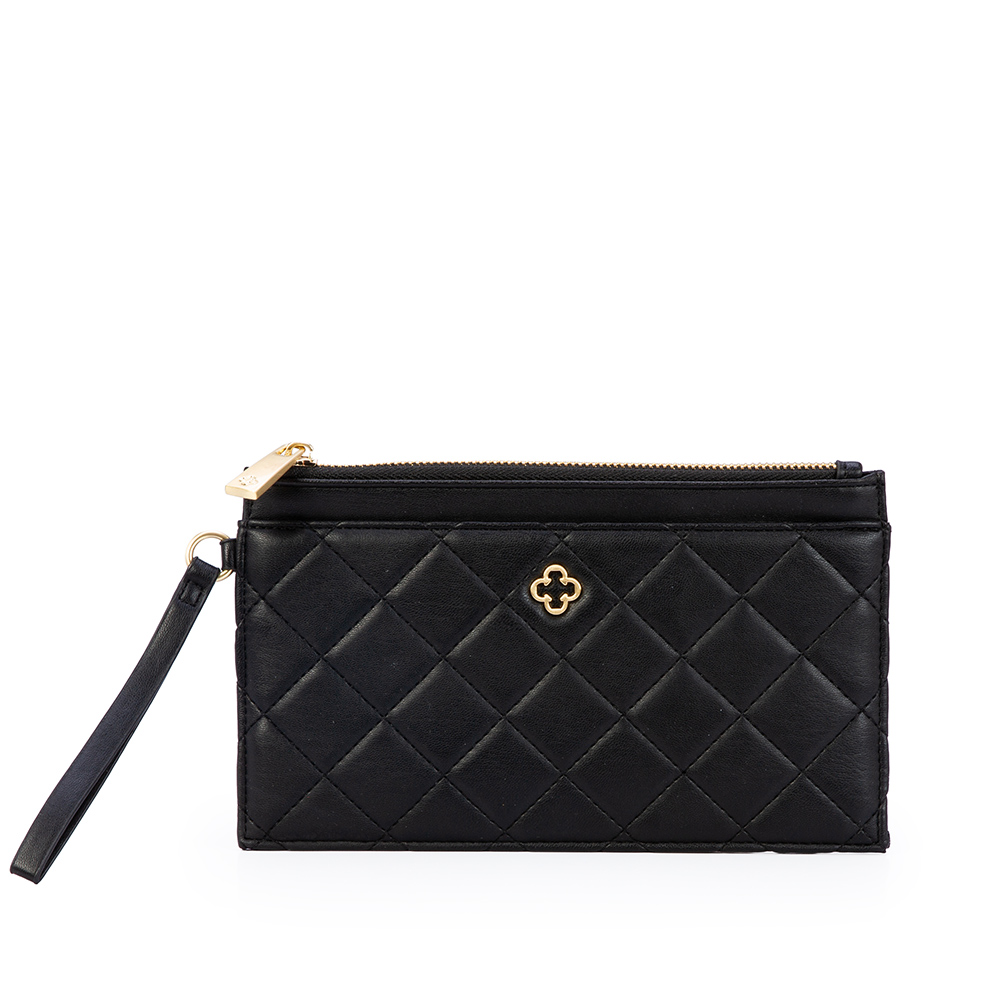 CARTEIRA PRETA MATELASS&Ecirc; COM Z&Iacute;PER image number 0