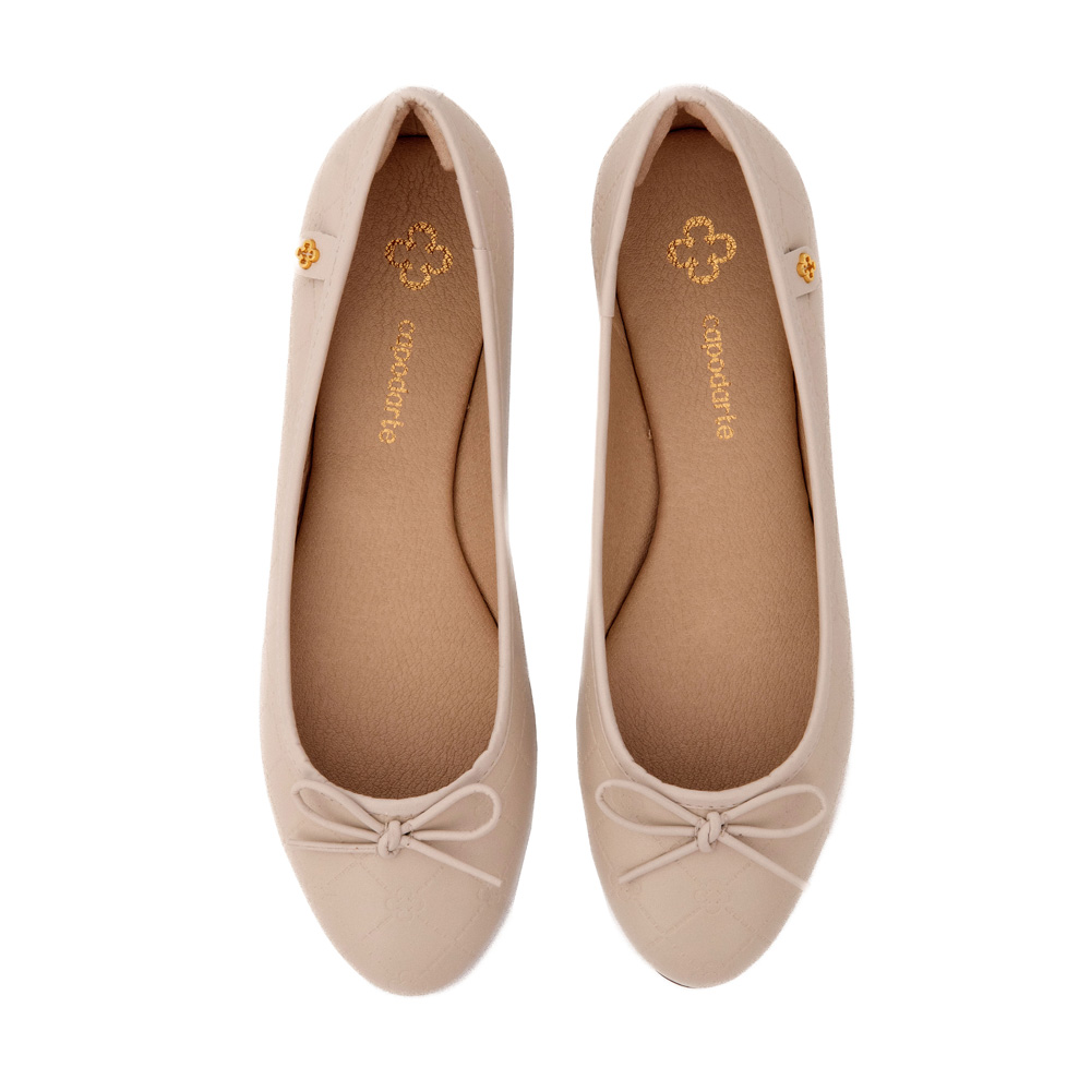 SAPATILHA BEGE R&Aacute;FIA MONOGRAMA LA&Ccedil;O image number 4