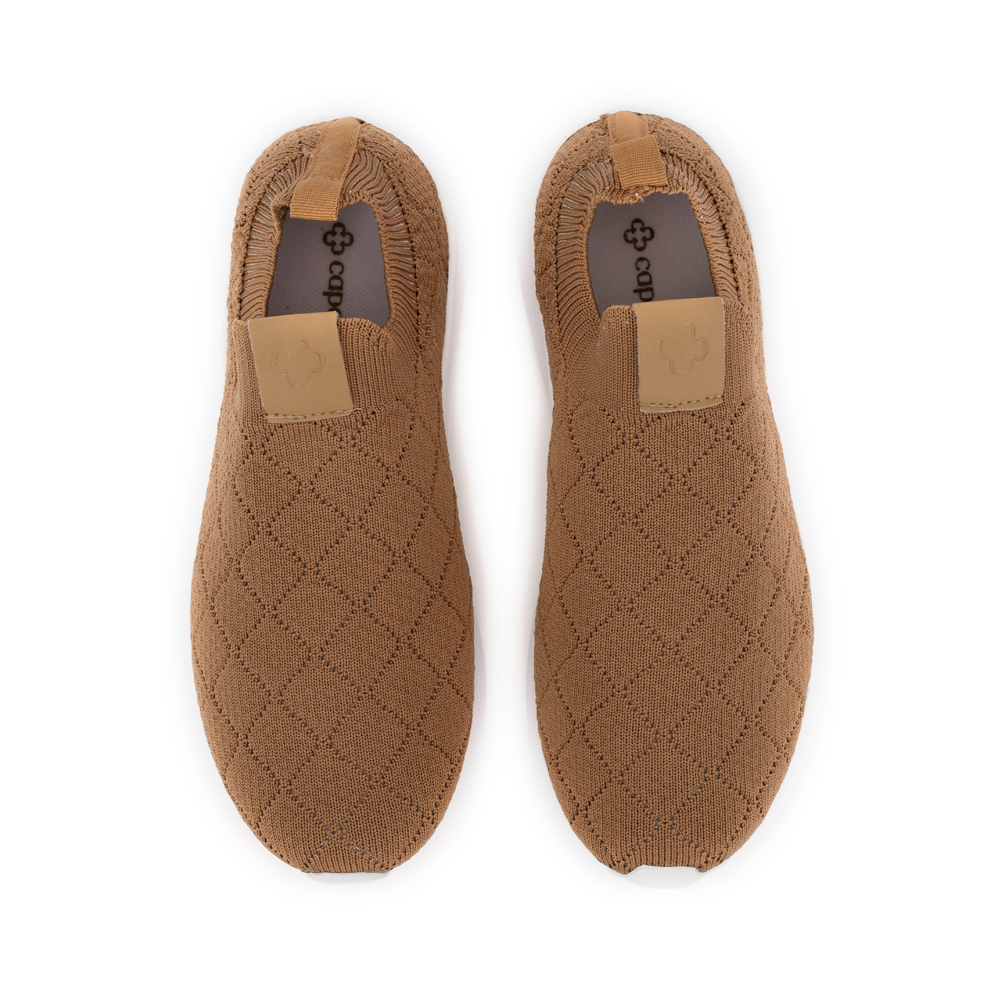 TÊNIS SLIP ON KNIT MATELASSÊ BEGE FEMININO image number 4