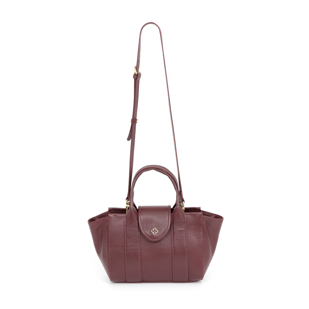 BOLSA TOTE BORGONHA DE COURO image number 3