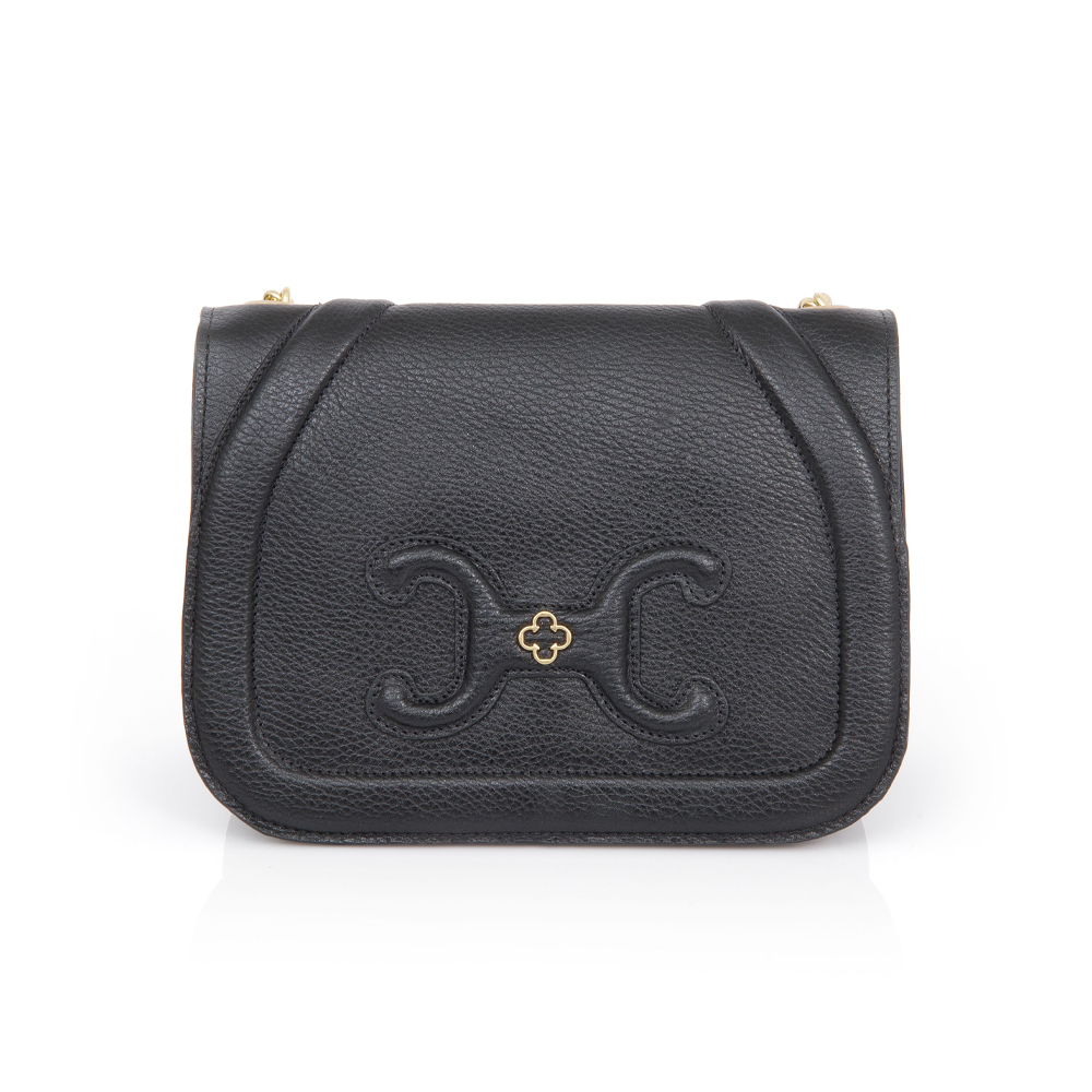 BOLSA CAPODARTE COURO PRETA SHOULDER BAG image number 3