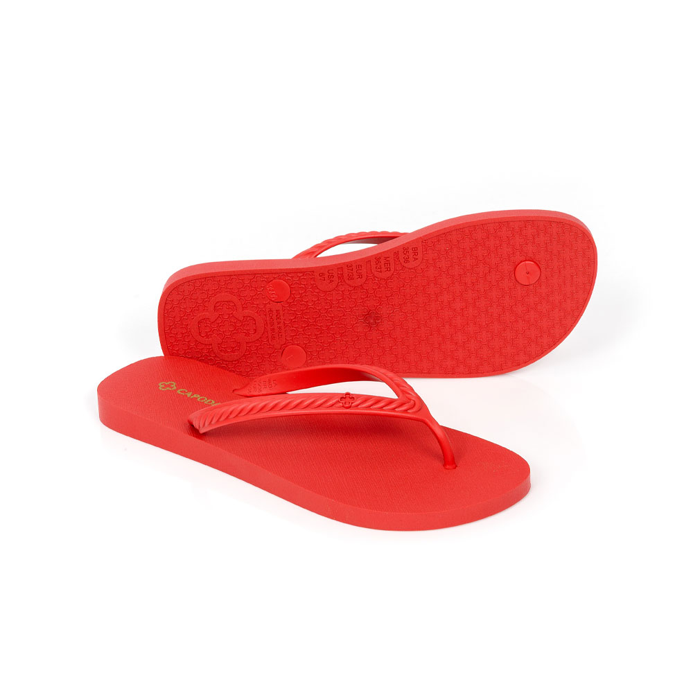 CHINELO DE DEDO VERMELHO RUBI TRAMADO image number 3