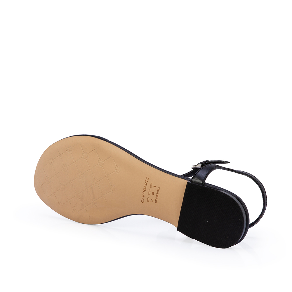 SAND&Aacute;LIA RASTEIRA COURO PRETA image number 3