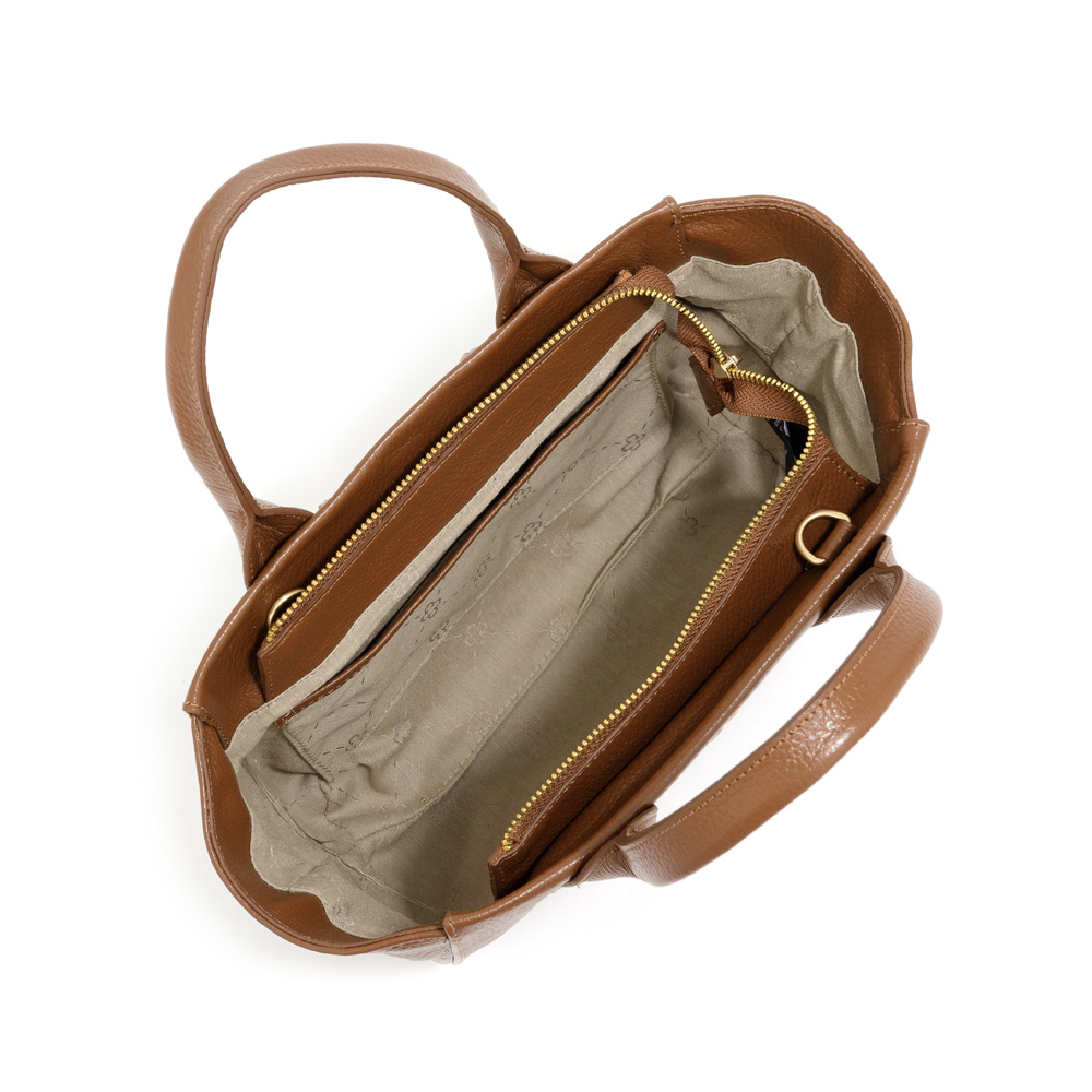BOLSA TIRACOLO CARAMELO DE COURO TOTE image number 4