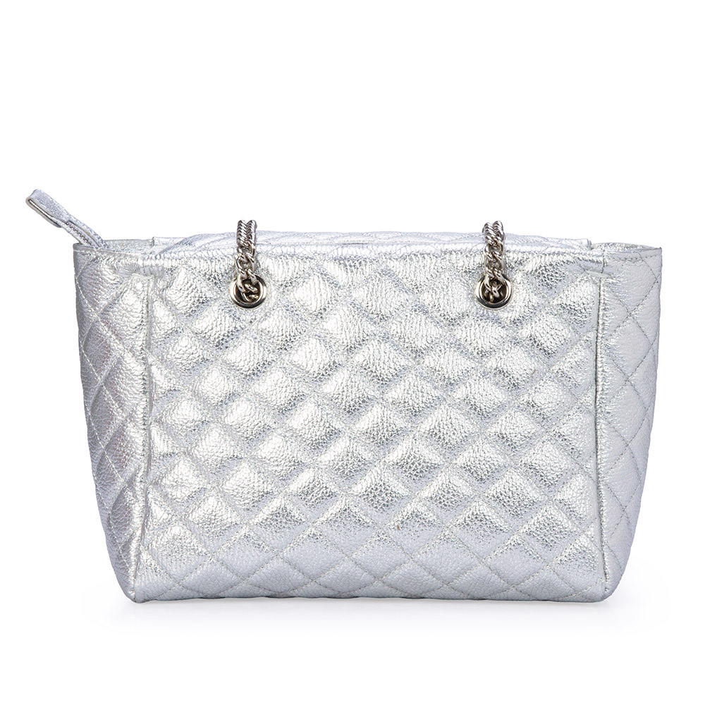 BOLSA CARINA PRATA DE COURO MATELASS&Ecirc; HOBO image number 2
