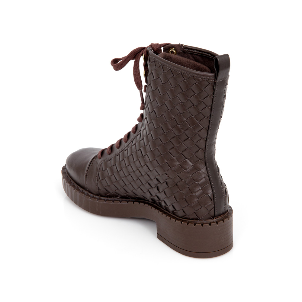 BOTA COTURNO MARROM TOBACCO DE COURO TRESSÊ image number 2