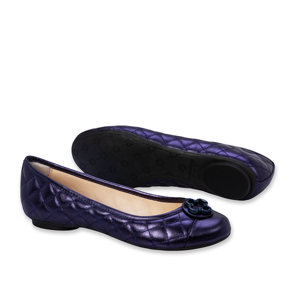 SAPATILHA CATHERINE DE COURO MARINHO AZZURRO MATELASSÊ image number 3